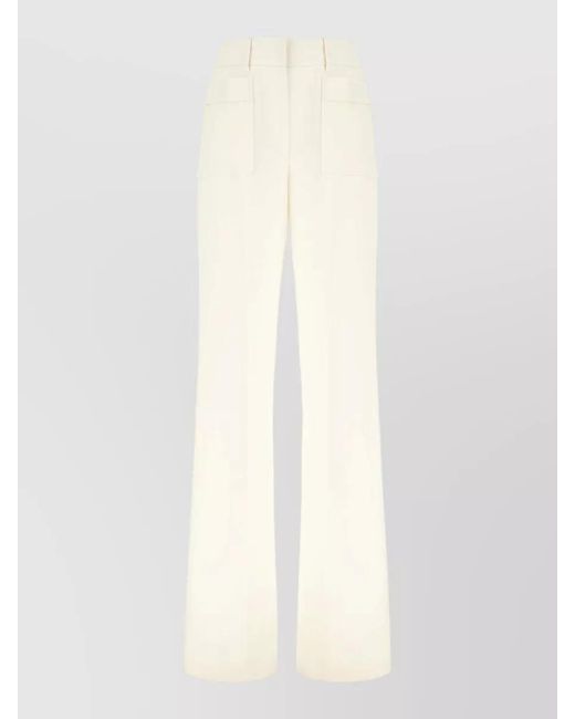 Seafarer White High Waist Wide Leg Pants Back Pockets Belt Loops