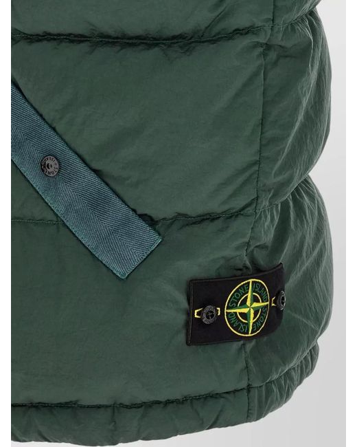 Stone Island Green Nylon Padded Vest for men
