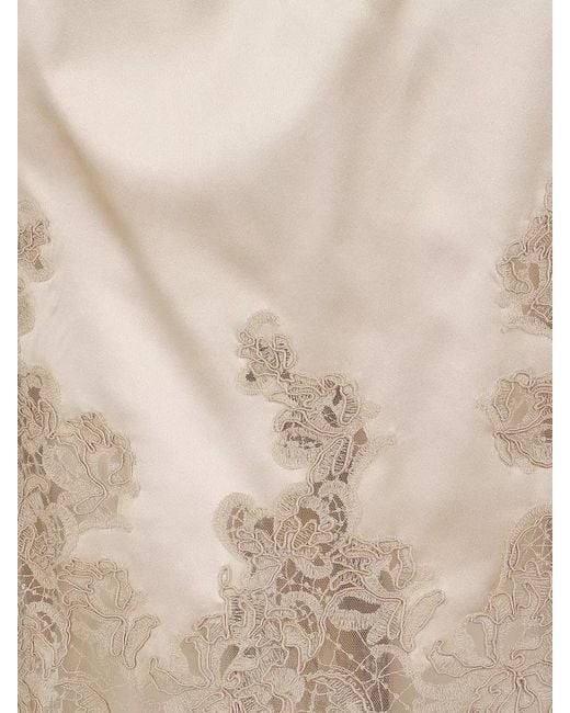 Ermanno Scervino Natural Silk Knee-Length Pencil Skirt