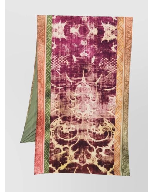 Pierre Louis Mascia Pink Silk Cashmere Scarf