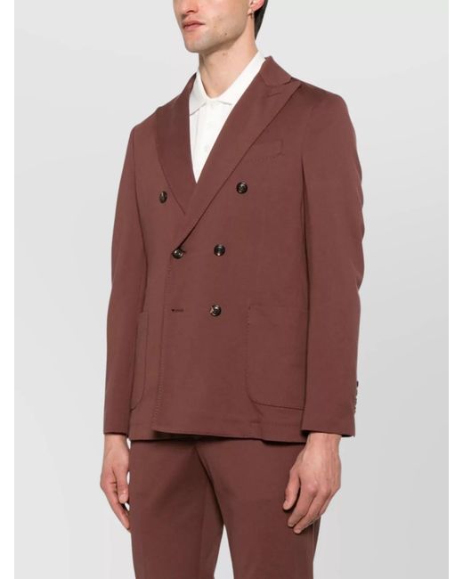 Circolo 1901 Red Cotton Double-Breasted Blazer for men
