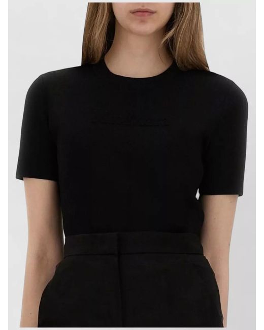 Max Mara Black Adelio Crew Neck Short Sleeve Top