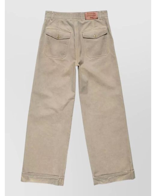 Acne Natural Apos;S Stained Twill Wide-Leg Trousers for men