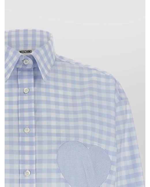 Moschino Blue Checked Cotton Shirt