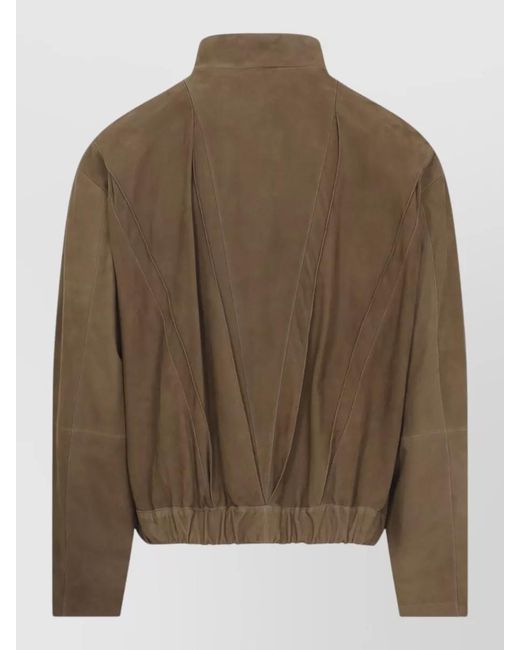 Giorgio Armani Brown Lamb Leather Blouson Jacket for men