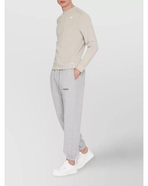 K-Way Gray Ribbed Sweatshirt for men