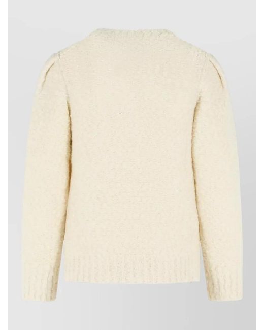 Isabel Marant Natural Chunky-Knit Virgin Wool Blend Sweater
