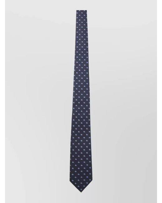 Gucci Blue Silk Jacquard Tie for men