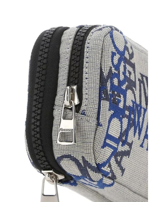 J.W. Anderson Blue Fabric Embroidered Travel Case