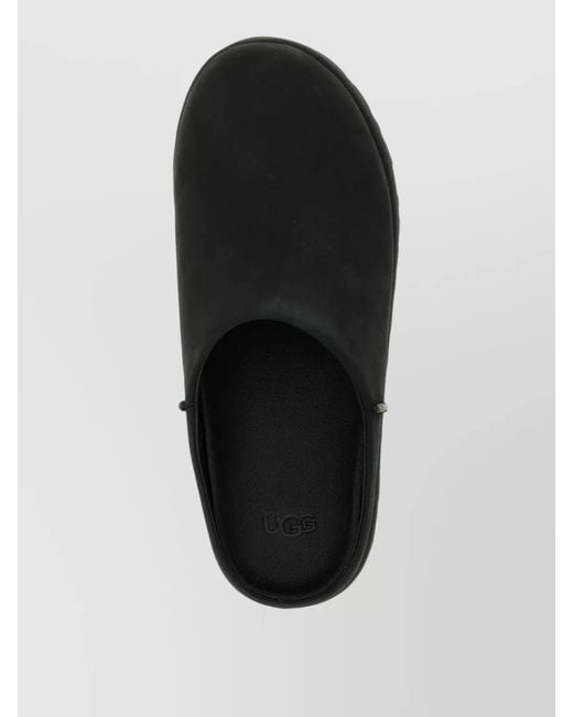 Ugg Black Slippers Flat Sole Round Toe Design for men