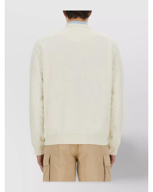 Woolrich Natural Cotton Logo Sweatshirt for men