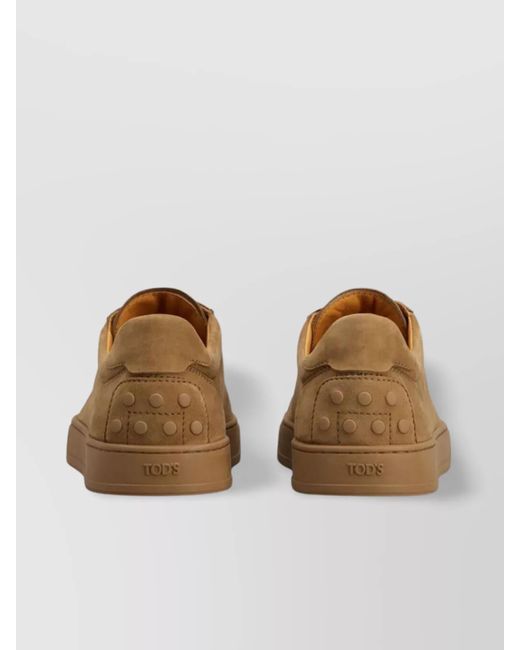 Tod's Brown Suede Low Top Sneakers for men
