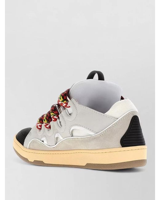 Lanvin Multicolor Suede Curb Sneakers