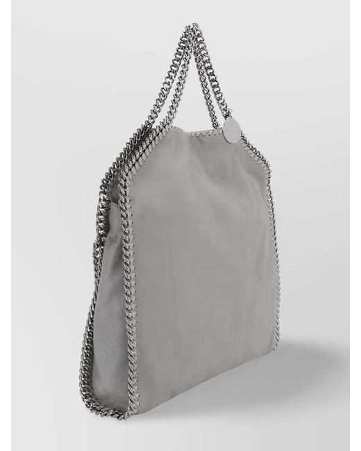 Stella McCartney Gray Falabella Fold-Over Shoulder Bag