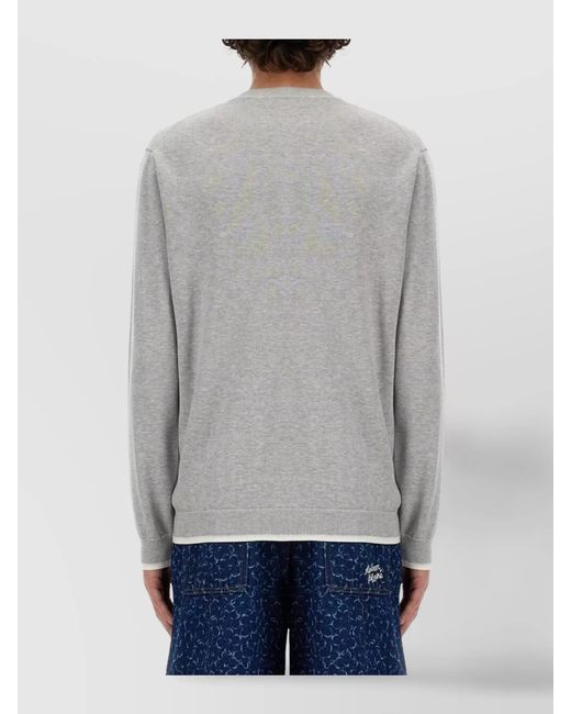 Maison Kitsuné Gray Cotton Jersey Sweatshirt for men