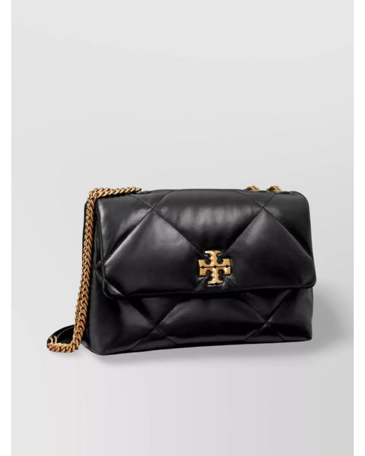 Tory Burch Black Kira Quilted Leather Shoulder Bag