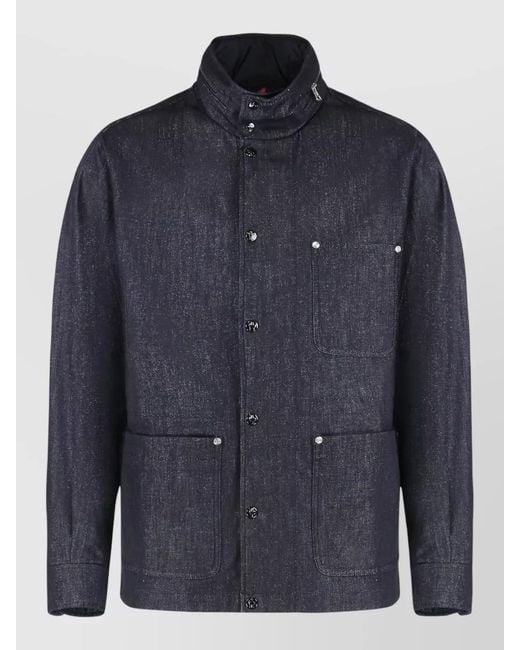 Moncler Blue Chesery Denim Jacket for men