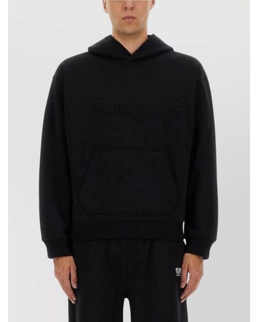 Helmut Lang Black Regular-Fit Hoodie for men