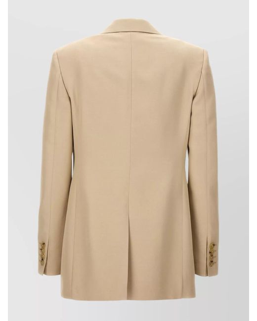 Stella McCartney Natural Viscose Double-Breasted Blazer