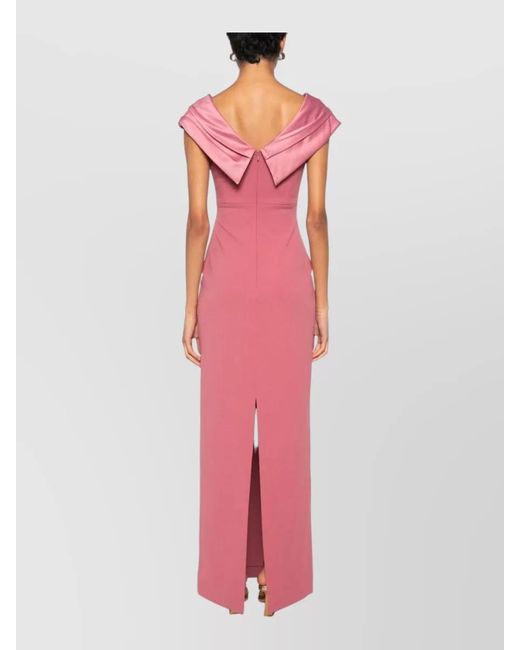 Solace London Pink Adele Cowl Neck Sleeveless Maxi Dress