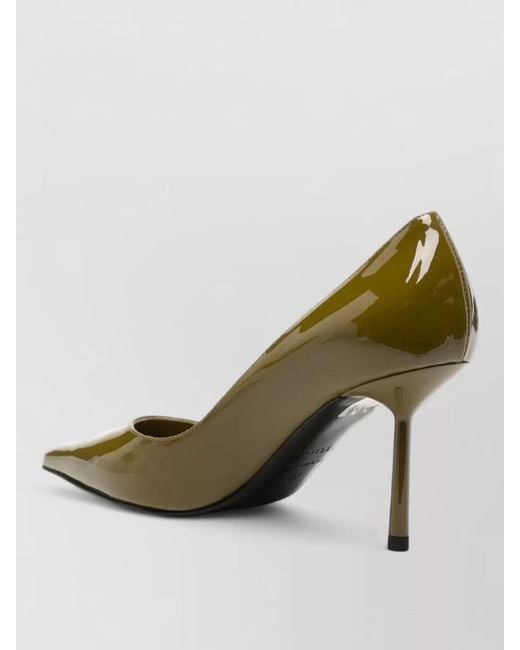 Le Silla Metallic High Heel Pumps Pointed Toe Glossy Finish
