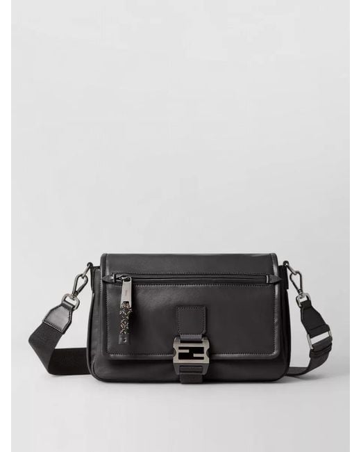 Fendi Black Leather Cross-Body Bag