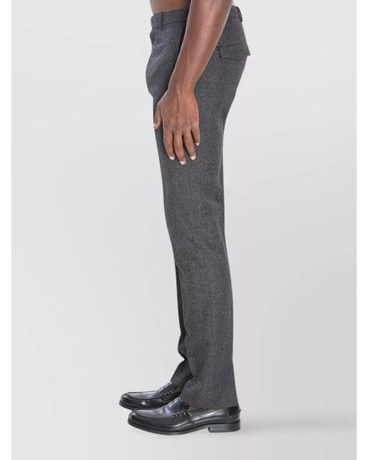 Gucci Gray Mouline' Wool Pants for men