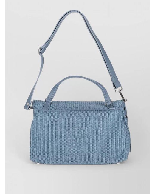 Zanellato Blue Leather Tote Bag