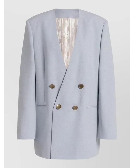 Alberta Ferretti Blue Melange Jersey Blazer
