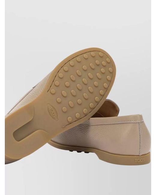 Tod's Natural Leather Loafers