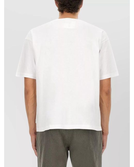 Aspesi White Cotton Printed T-Shirt for men