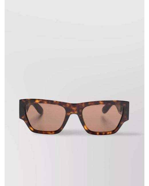 McQueen Natural Tortoiseshell Square-Frame Sunglasses