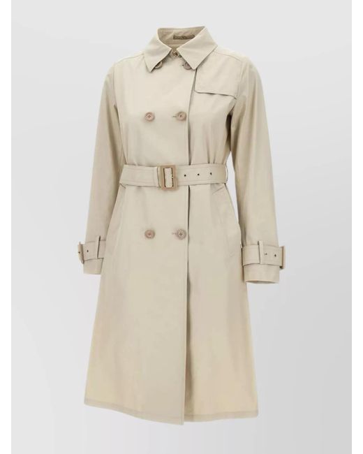 Herno Natural Shoulder Cape Trench Coat