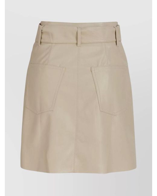 Nanushka Natural High-Rise Faux Leather Miniskirt