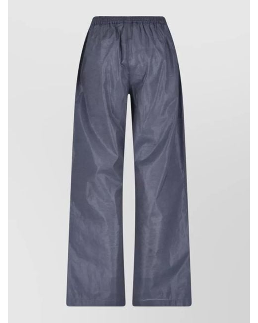 Paloma Wool Blue Straight Pants Button Detail Side Pocket