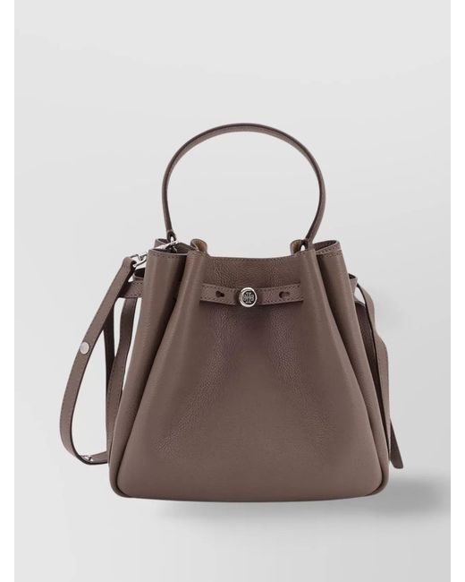 Tory Burch Brown Romy Leather Bucket Bag