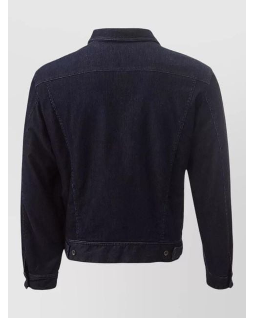 Lardini Blue Corduroy Single-Breasted Coat for men