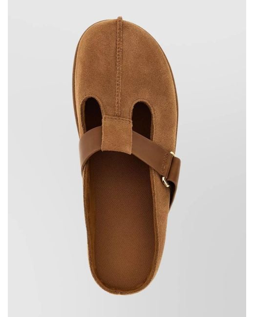 Ugg Brown Suede Leather Platform Clogs