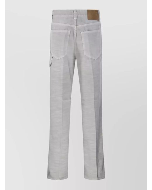 Haikure Gray High-Rise Straight-Leg Jeans