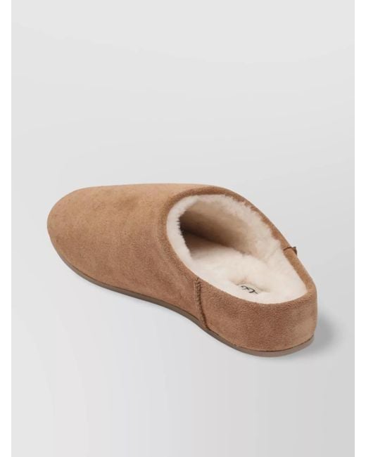 Ugg Natural Suede Slip-On Slippers