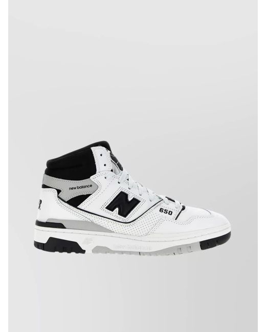 New Balance Metallic High-Top Sneakers With Perforated Rubber Sole for men