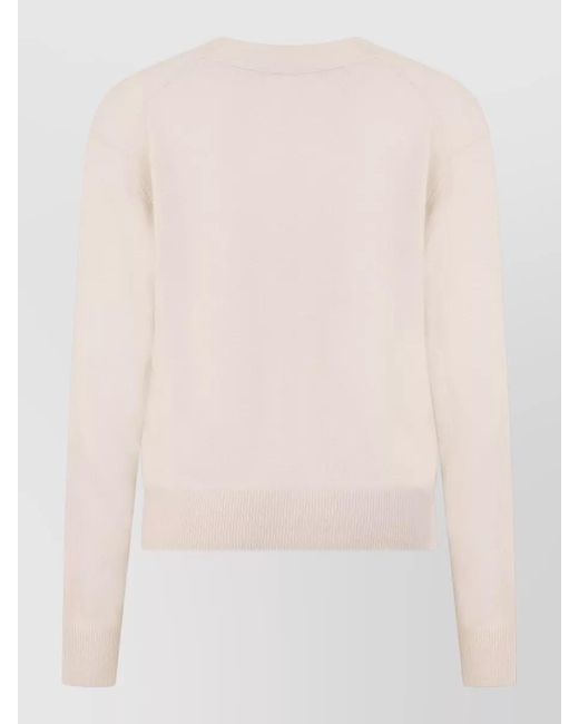 Weekend by Maxmara Natural Cropped Cardigan V Neck Long Sleeves