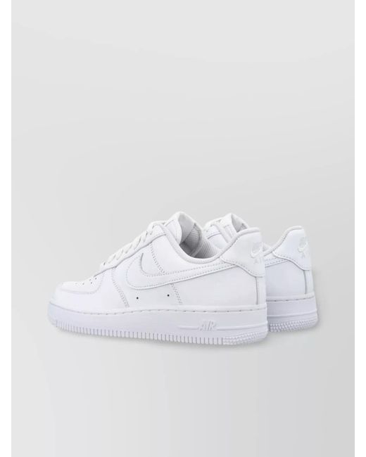 Nike White Leather Air Force 1 07 Low-Top Sneakers