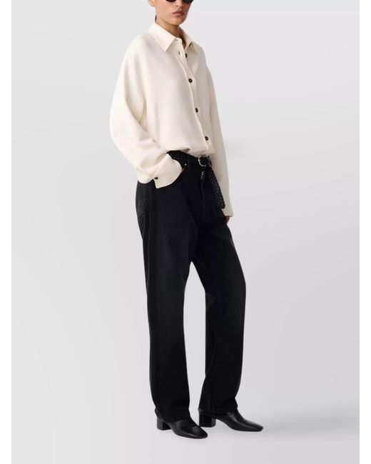 Studio Nicholson Natural Wool Long-Sleeve Shirt