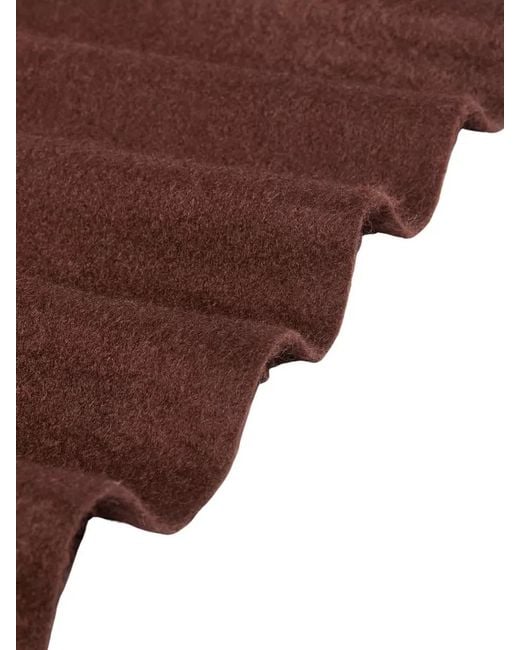 Max Mara Brown Wsdalia Scarf Fringe Detail Soft Texture