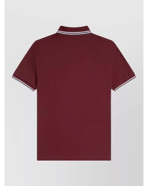 Fred Perry Red Cotton Polo Shirt for men