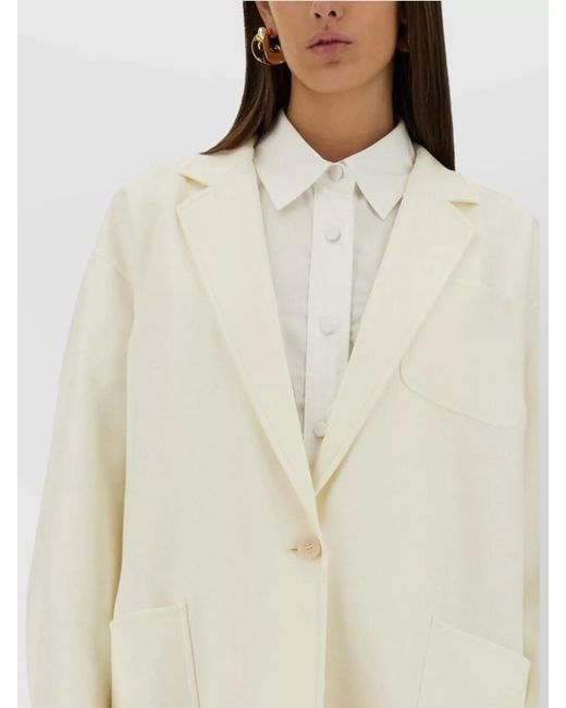 Max Mara Natural Virgin Wool Blazer