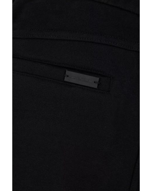 Saint Laurent Black Cotton Straight-Leg Track Pants for men