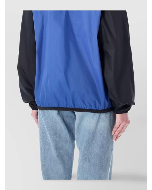 COMME DES GARÇONS PLAY Blue Nylon Hooded Half Zip Poncho