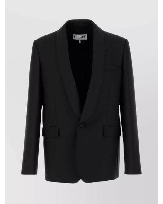Loewe Black Silk Wool Blazer for men